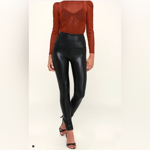 Confetti Fete Rust Orange Sheer Long Sleeve Mock Neck Too - Picture 3 of 6